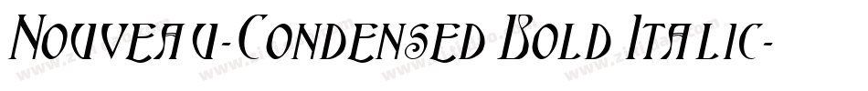 Nouveau-Condensed Bold Italic字体转换